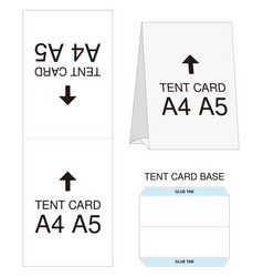 Tent Card A4 A5 Size Mock Up Die-cut