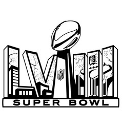 Black Logo Of The Super Bowl Lviii 58