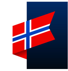 Norway Corner Flag Icon National Emblem