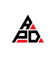 Rpd Triangle Letter Logo Design With Triangle