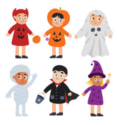 Cute Halloween Kids Set Boys And Girls Wearing