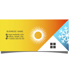 Home Air Conditioner Business Card Concept