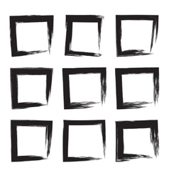 Set hand drawn square Royalty Free Vector Image