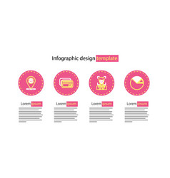 Set Line Face Recognition Pie Chart Infographic