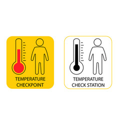 Temperature Scanning Sign Check Human Body