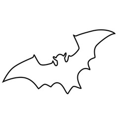 Bat Outline Isolated On White Background Design