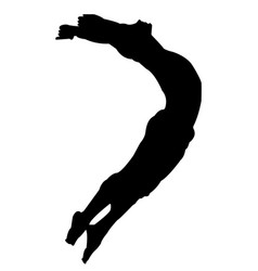 Contour Of A Male Dancer In High Ballet Jump