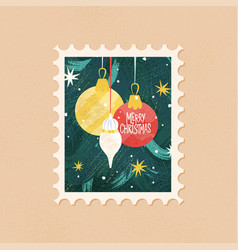 Decorative Balls Christmas Postal Stamp