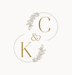 Kc Logo Initials Wedding Monogram Design