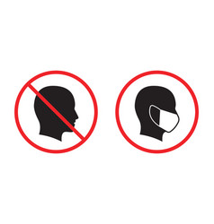 No Entry Without Face Mask Icon