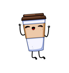 Sticker Coffee Cup Character Cartoon