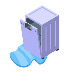 Broken Dishwasher Icon Isometric Kitchen