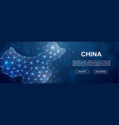 China 3d Low Poly Head Promotion Banner Map