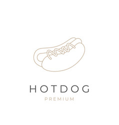 Hot Dog Elegant Line Art