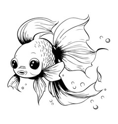 Black And White Of A Goldfish