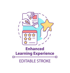 Enhanced Learning Experience Concept Icon