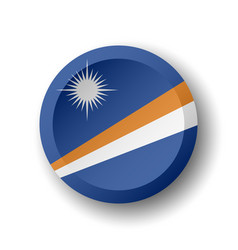 Circle Button Flag Of Marshall Islands