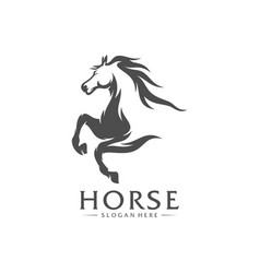 Fast horse logo design creative design template Vector Image