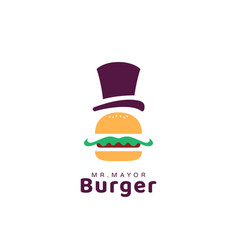 Mr Mayor Street Food Burger Hamburger Logo