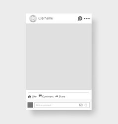 Social Network Frame Mobile Template Royalty Free Vector