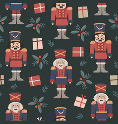 Traditional Red Green Christmas Seamless Pattern