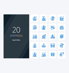 20 Spa And Relax Blue Color Icon For Presentation