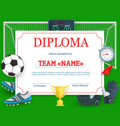 Certificate For Soccer Tournament Participation