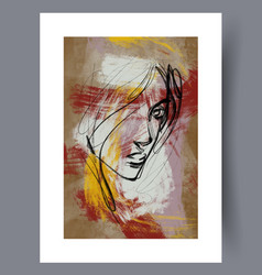 Portrait Girl Brave Face Wall Art Print