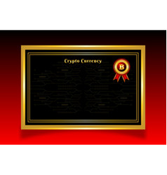 Bitcoin Cryptocurrency Certificate Border Frame