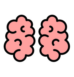 Brain Speech Icon Flat