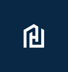 Letter H Shape House Logo