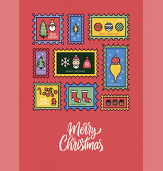 Merry Christmas Stamp Greeting Card