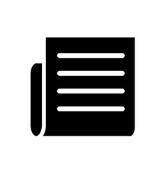 Receipt Silhouette Icon Or Statement And Invoice