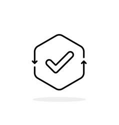 Simple Thin Line Checkmark Icon Like Cash Flow