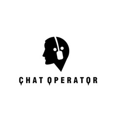 Chat Operator Logo People Black Design