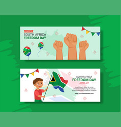 Happy South Africa Freedom Day Horizontal Banner