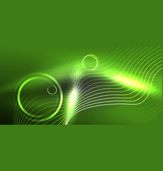 Neon Laser Lines Circles Waves Abstract