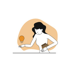 Woman Holding Lightbulb Concept Innovation Idea