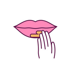 Lip Scrub Rgb Color Icon