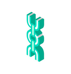 Long And Short Chain Isometric Icon