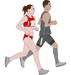 Marathon Runners Couple