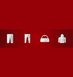 Set Pants Sport Bag And Hoodie Icon