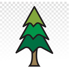 Evergreen Conifer Pine Tree Pinus Flat Icon