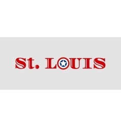 St Louis City Name With Flag Colors