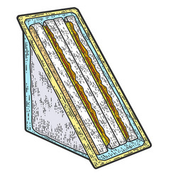 Two Triangular Sandwich Packaged Color Sketch