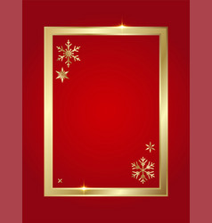 Golden Shiny Glowing Blank Christmas Frame