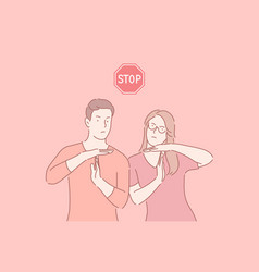 Stop Working Time Break Gesture Timeout Signal