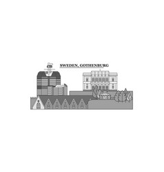 Sweden Gothenburg City Skyline Isolated