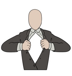 Tearing Shirt Businessman