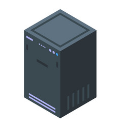 Black Dishwasher Icon Isometric Repair